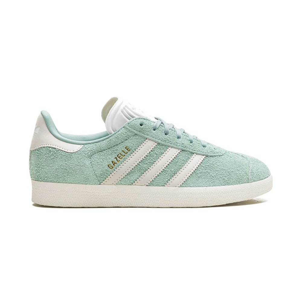 New Adidas Gazelle Women's Hazy Green/Off White/Cloud White Sneakers